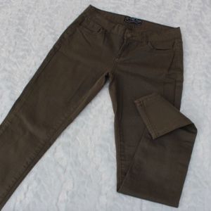 WAX JEAN BRAND SUPER SKINNY OLIVE GREEN PANTS